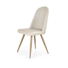 CHAIR K 214, DARK CREAM / HONEY OAK